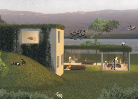 Community Workshop with Green Roof and Oak Features