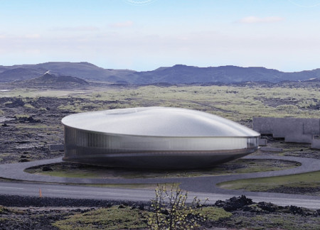 Transparent Corridor Embracing Nature with Corrugated Glass and Aluminum Design