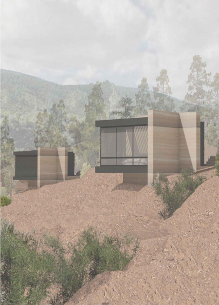Rammed Earth Pods with Natural Ventilation for Mindful Retreats
