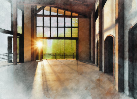 Natural Light and Thermal Mass Enhance Sustainable Community Space