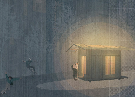 Translucent Composite Textile and Traditional Wood Joinery Facilitate Mindfulness Retreat