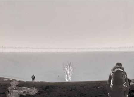 A Bomb Memorial of Burnt Timber