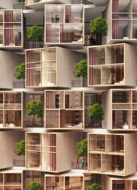 A Vertical Assembly of Compact Townhouses