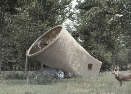 A Pyramidal Meditation Cabin with Solar and Rainwater Integration