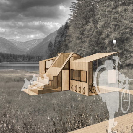 An Outdoor Hub for Cycling Amenities and Accommodation