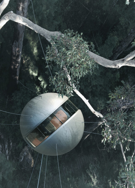 A Spherical Retreat Cabin for Individual Meditation