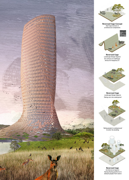 An Ecological Tower for Wildlife Rehabilitation and Public Awareness
