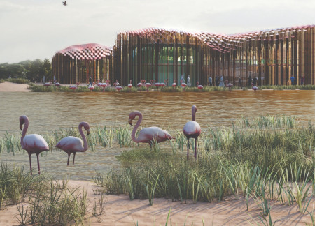 A Sustainable Visitor Center Inspired by Wetland Ecology