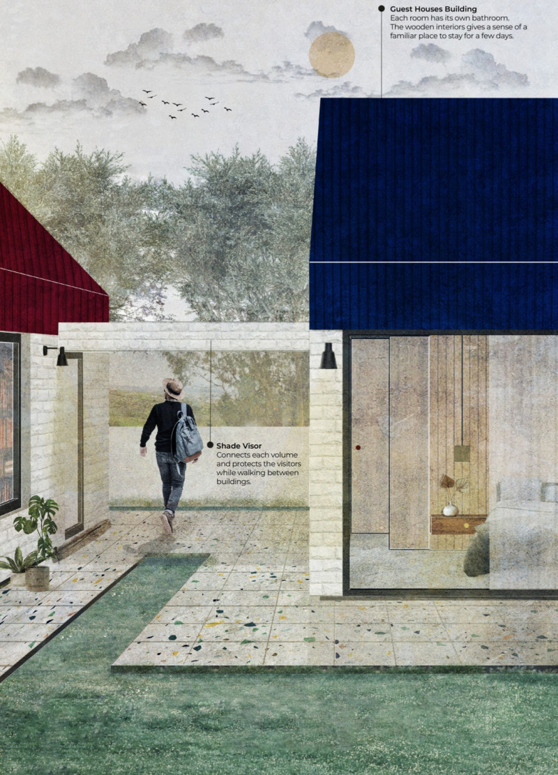 Ceramic-Tiled Facades and Metal Roofs Enhancing Communal Spaces in Portugal