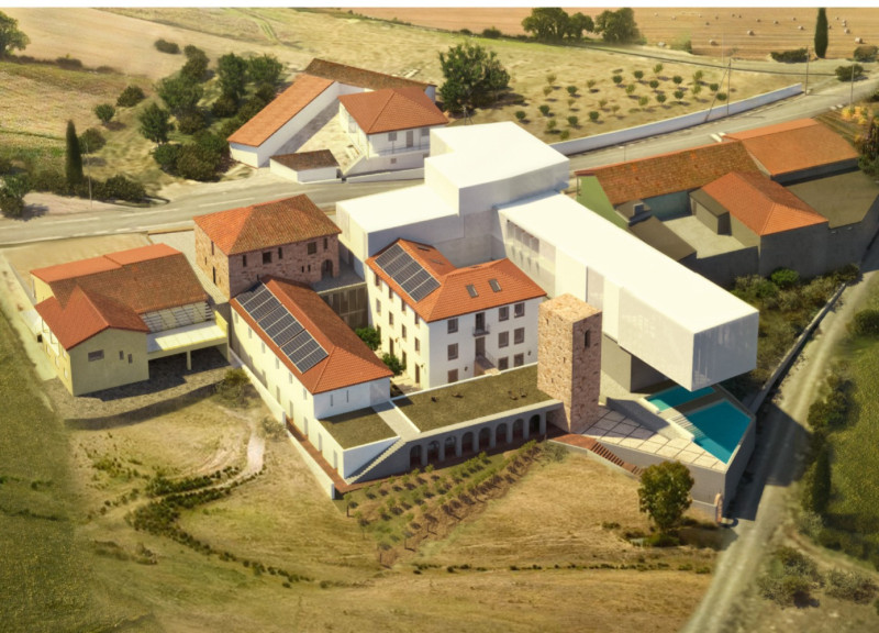 Terracotta Tiled Patios and Natural Ventilation in Sustainable Rural Housing