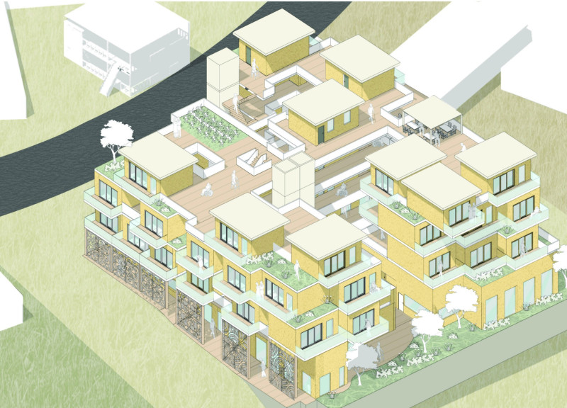 Charred Wood Screens and Modular Design Foster Community Living in Accessible Residential Units