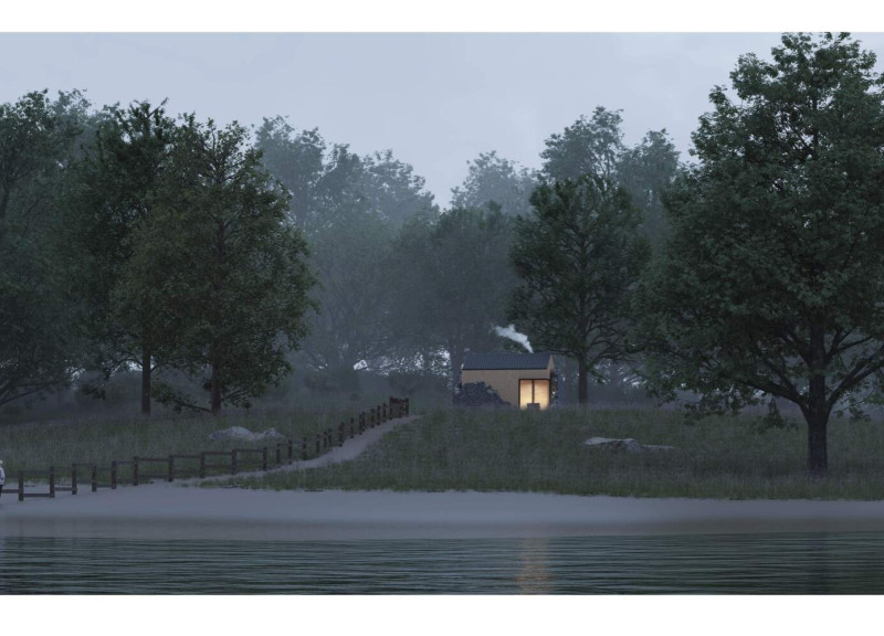 Charred Wooden Shingles and Glass Facade Elevate a Tranquil Retreat Design