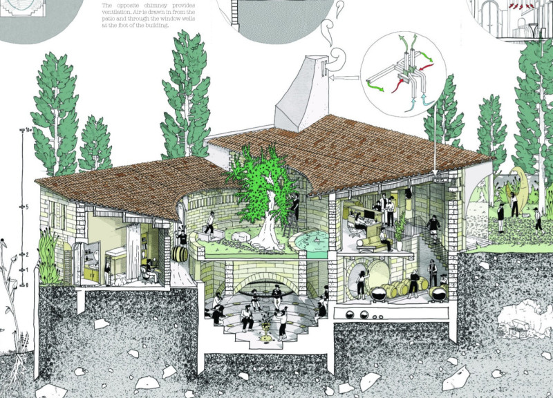 Charred Shingles and Local Stone Create a Versatile Community Space Integrating Natural Landscapes