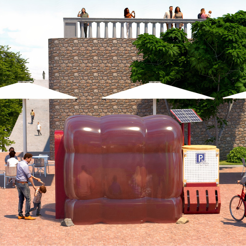 Mobile Book Hub with Inflatable Reading Space