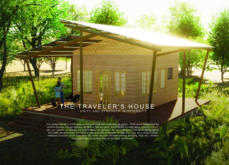Charred Wooden Shingles and Rainwater Management Define Sustainable Living Space for Travelers