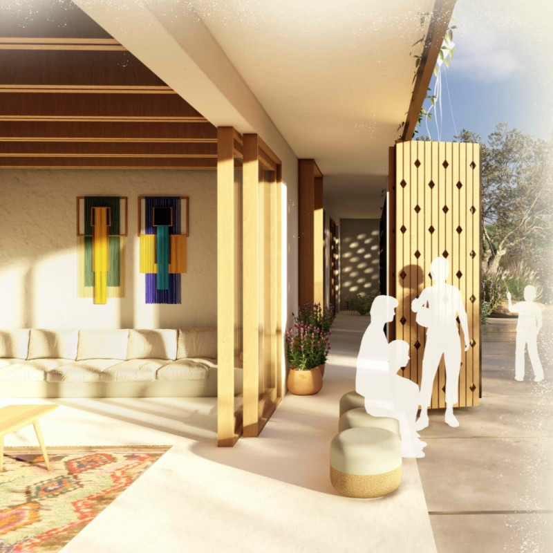 Charred Wooden Shingles and Cross-Laminated Timber in a Sustainable Residential Setting