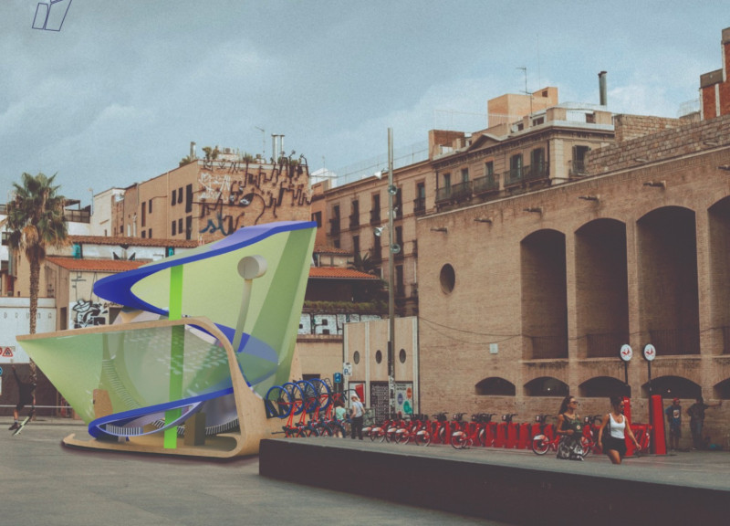 Charred Timber Panels and Integrated Transparency in a Community-Centric Reading Space
