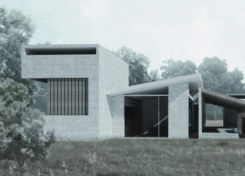 Natural Ventilation and Textured Plaster in a Sustainable Olive Grove Residence