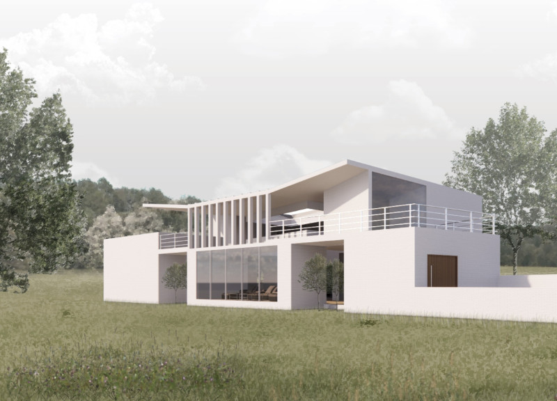 Charred Wood Accents and Expansive Glass Integration in a Sustainable Olive Tasting Retreat