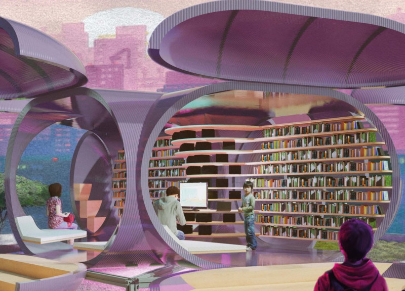 3d-Printed Polymer Modules Integrated on Rooftops for Community Learning Spaces