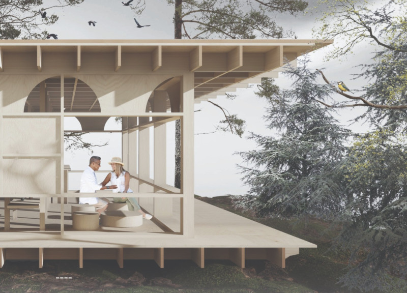 Charred Wooden Shingles and Cross-Laminated Timber Create a Tranquil Wellness Retreat