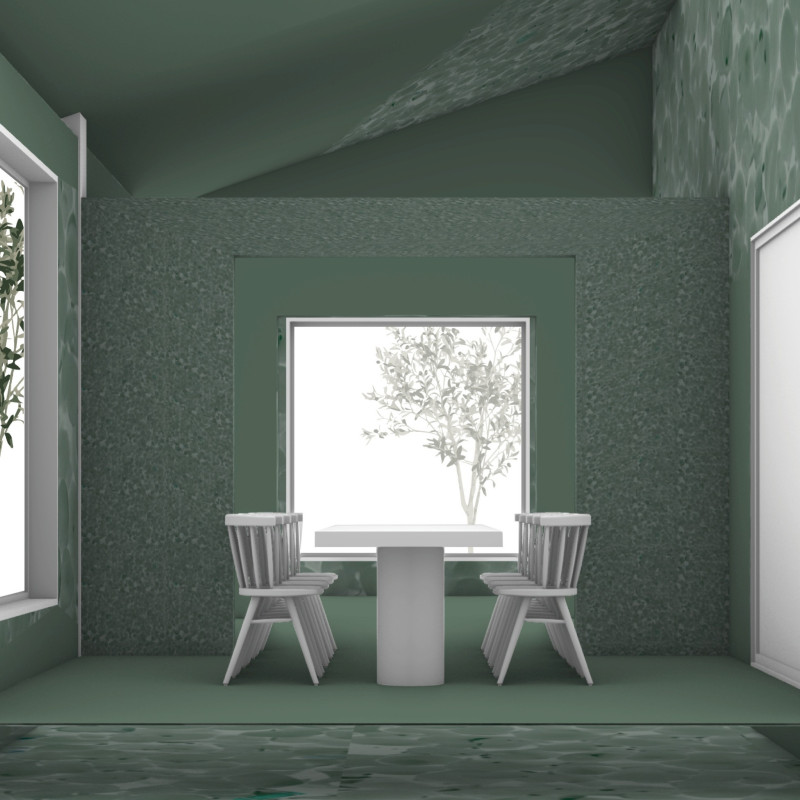 Subterranean Wine Cellar Within Olive Grove Framed by Expansive Glass Walls