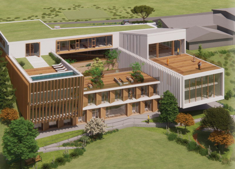 Charred Wooden Shingles and Green Roofs Create Engaging Elderly Housing Community