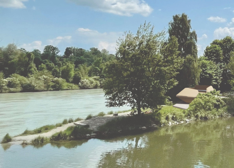 Bamboo Structure Enhances Reading Experience in Natural Park Setting