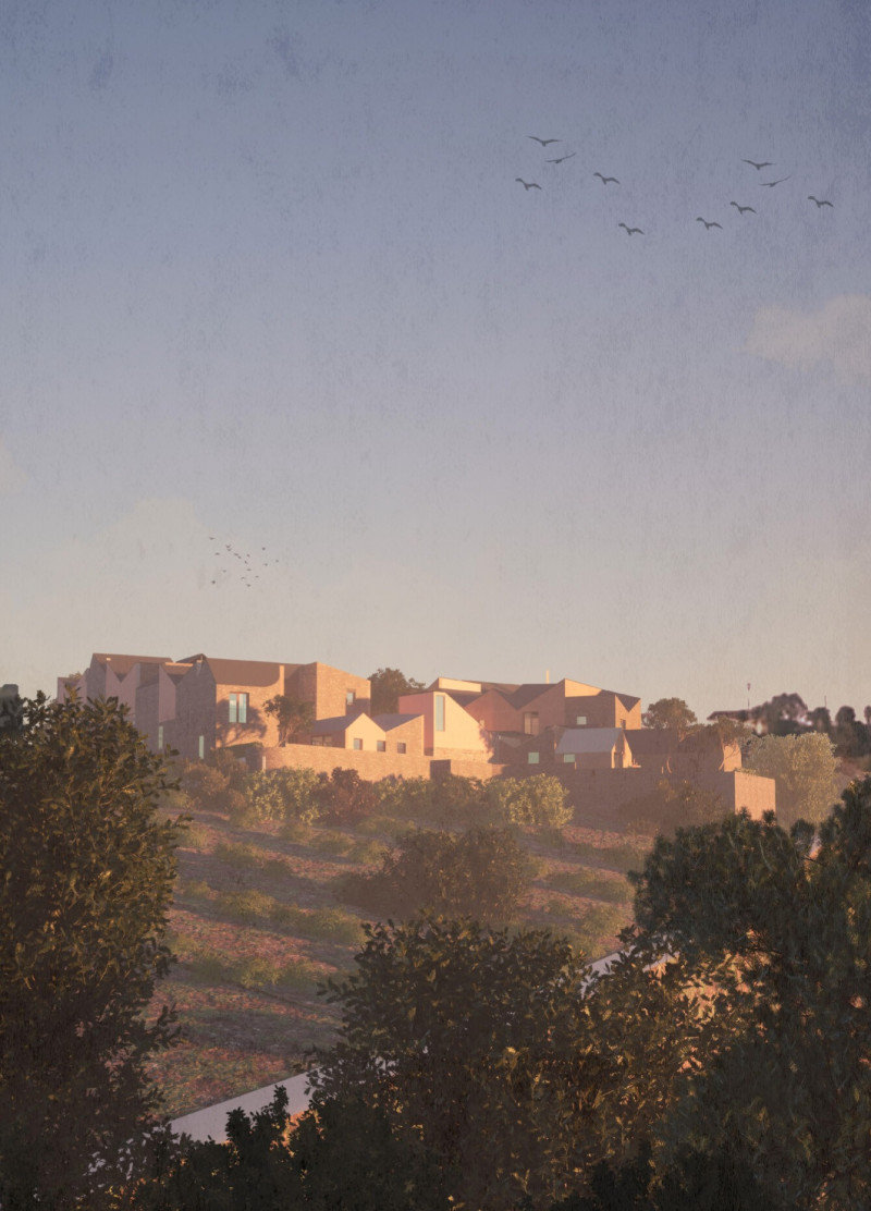 Cork-Insulated Community Spaces Enhanced by Locally Sourced Slate and Timber Integration