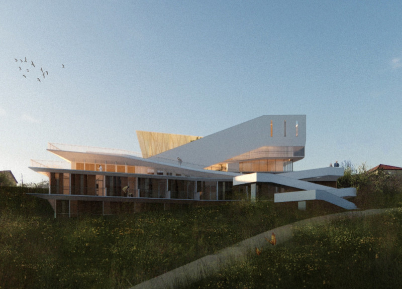 Cork Facades and Polycarbonate Light Screens in a Multifunctional Senior Living Facility