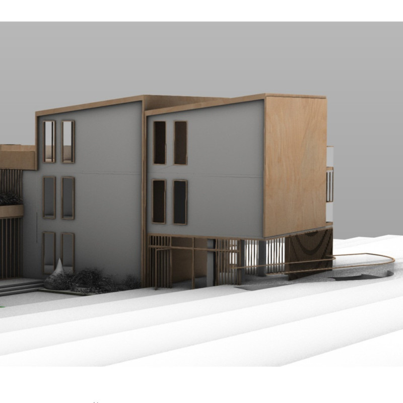 Charred Wooden Shingles and Cross-Laminated Timber Panels Create a Harmonious Residential Environment