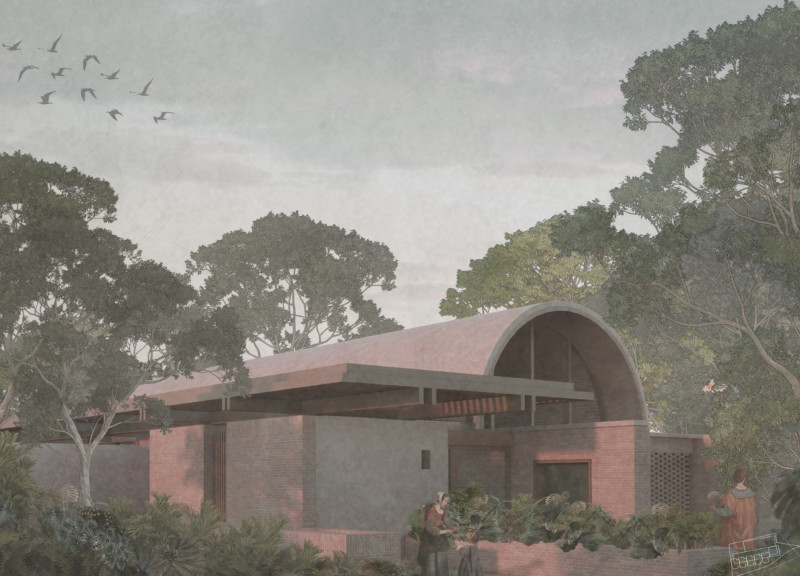 Clay Brick and Natural Materials Crafting a Cultural Hospitality Space