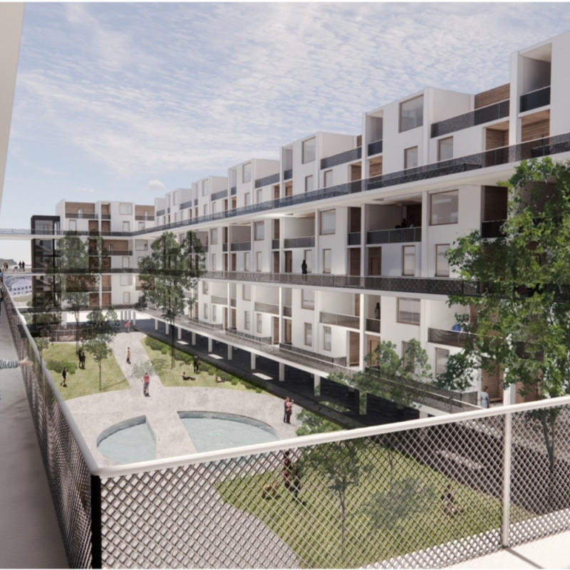 Charred Timber Fused with Concrete for Flexible Urban Living Solutions