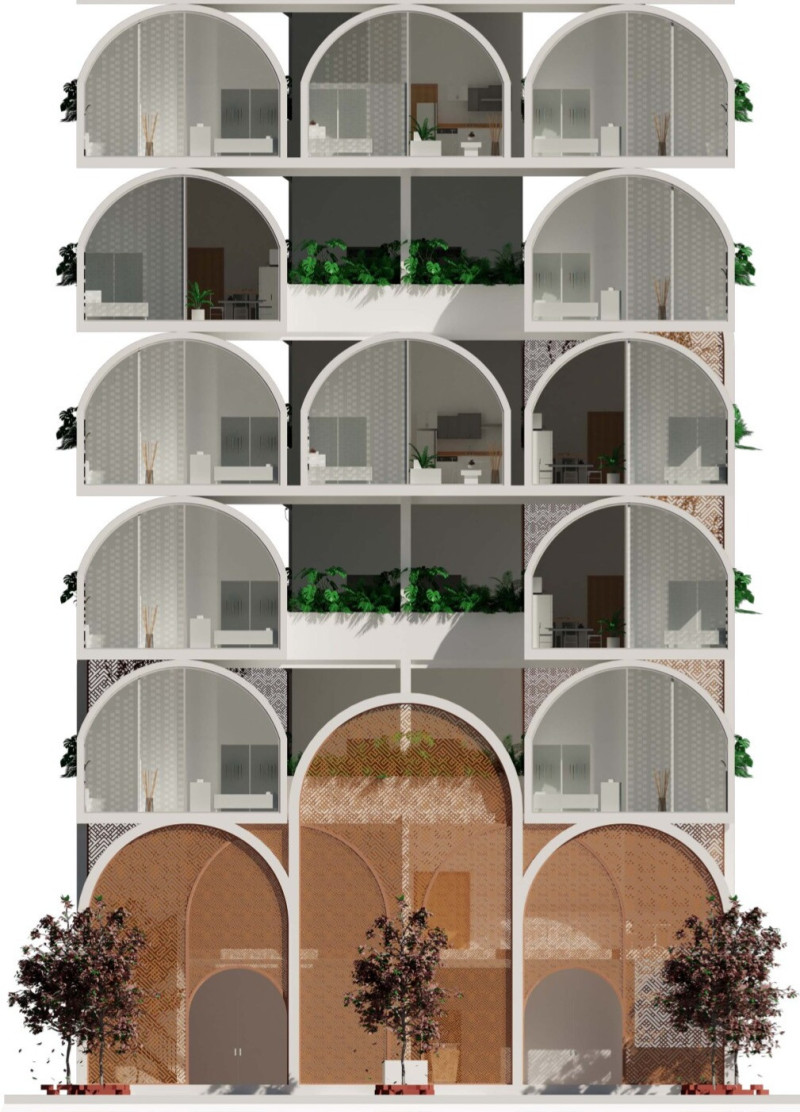 Air Chamber Stacking with Natural Materials for Affordable Urban Living