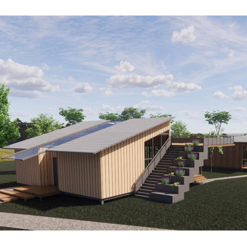 Diamond Pier Foundations Supporting Glass-Covered Corridors in Natural Timber Spaces for Mindful Practices