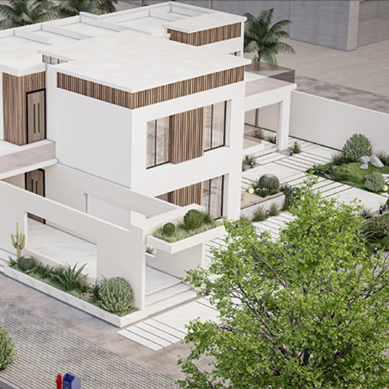 Geometric Design Utilizing Light Gauge Steel and Sustainable Glass Facades in Residential Community Planning