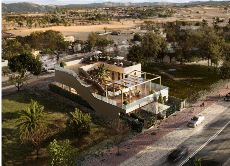 Smart Use of Prefabricated Concrete and Natural Stone in a Flexible Living Space Design