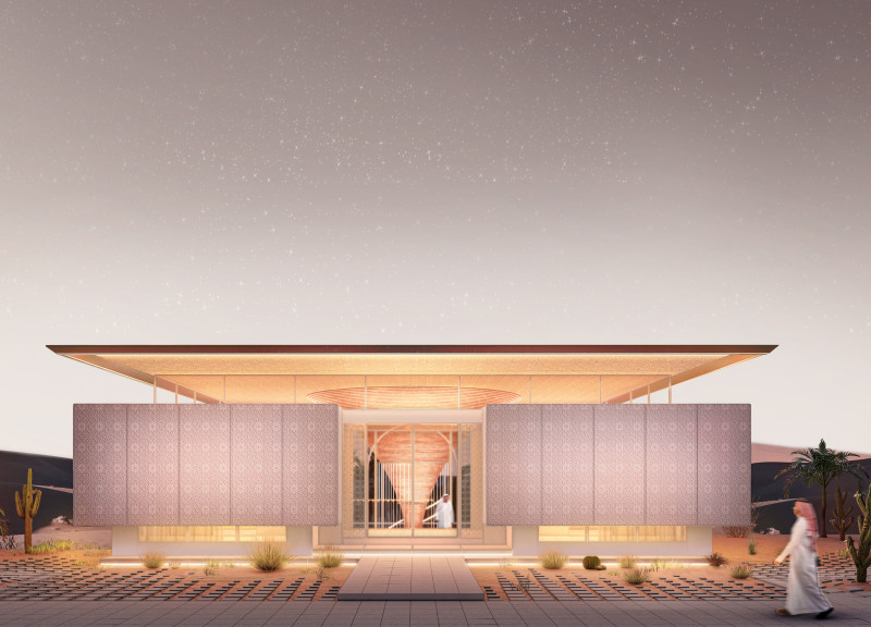 Charred Awnings and 3d-Printed Concrete in a Flexible Desert Residence