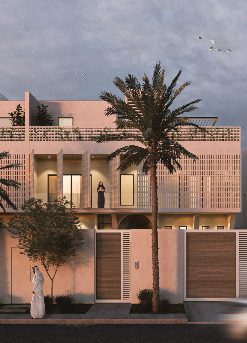 Windcatchers and Precast Concrete Panels Enhance Sustainable Living in Desert Climate