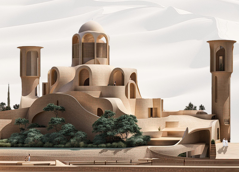 Rammed Earth Facade with Geometric Patterns Enhancing Multi-Generational Living