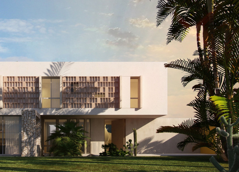 Vertical Garden Residence Featuring Natural Stone and Passive Ventilation Design