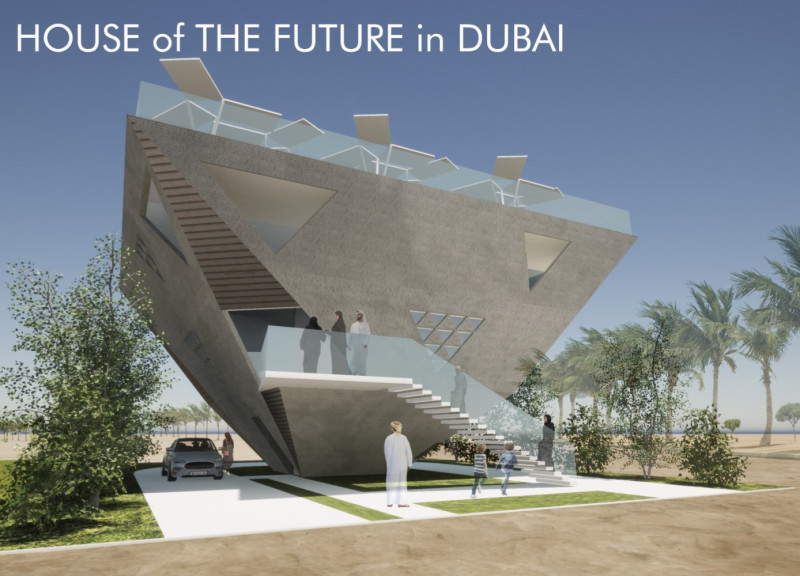 Grass Insulation and Wind Towers Enhance Thermal Comfort in Dubai's Modern Residence