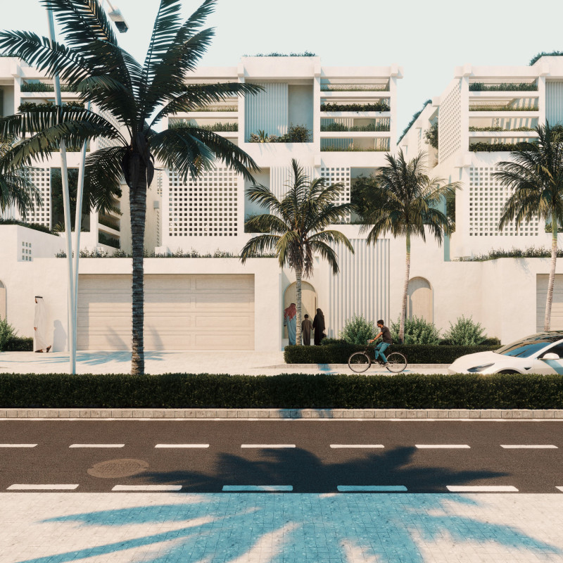 Charred Wooden Screens and Modular Units in Sustainable Community Living