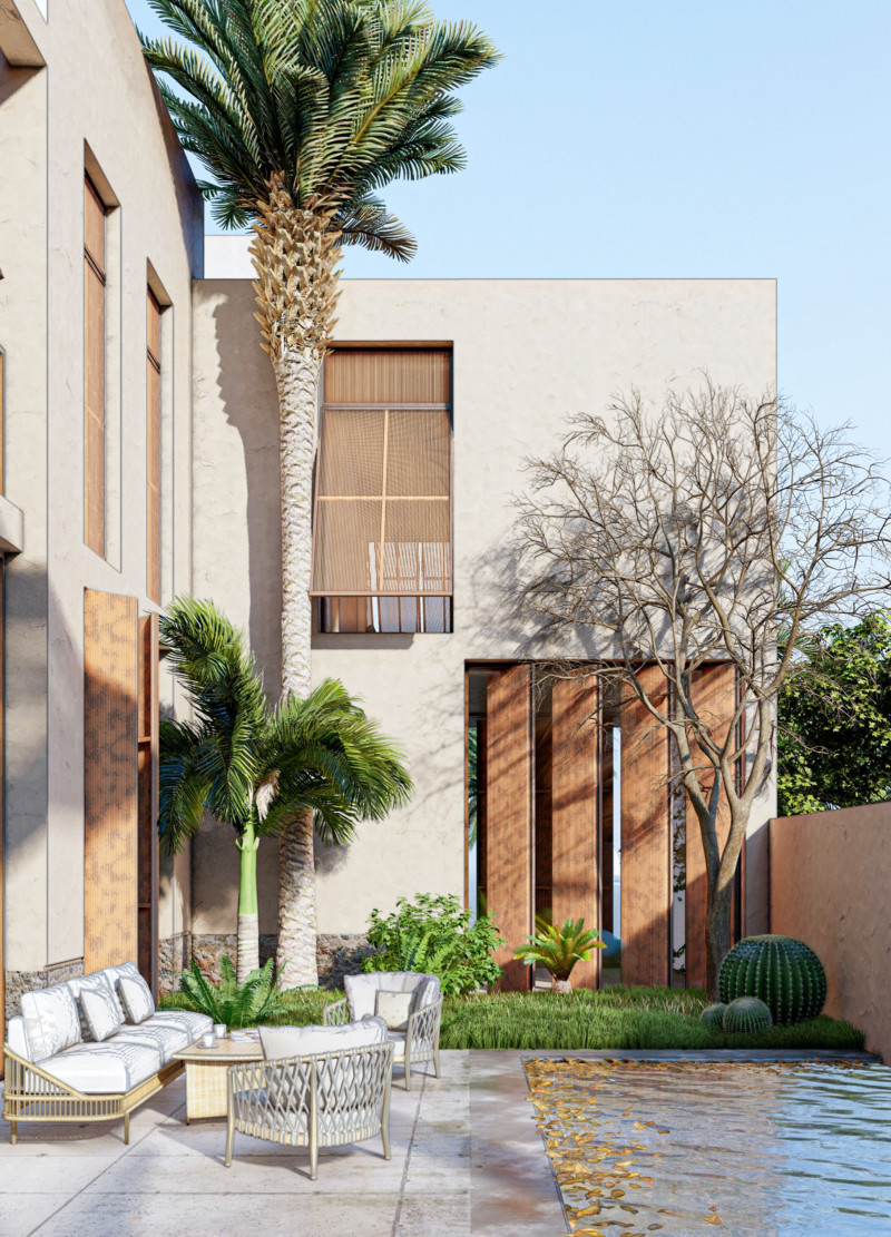 Clay Panels and Wind Catchers in a Self-Sufficient Residential Environment