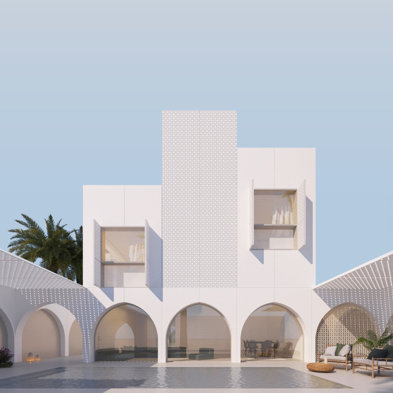 Timber-Frame Structure Enhanced by Passive Ventilation and Recycled Glass Elements