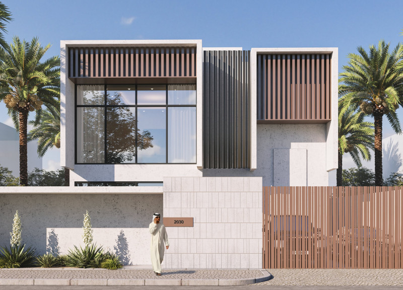 Sculptural Form Featuring Insulated Concrete and Roughly Carved Stone in a Sustainable Residential Layout