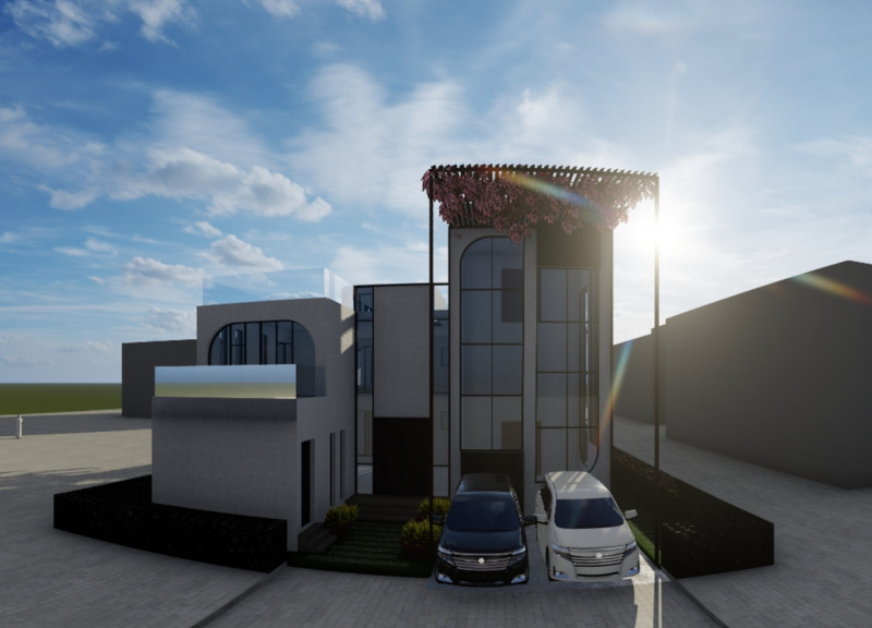 Charred Wooden Shingles and Cross-Laminated Timber Panels in Self-Sufficient Residential Design