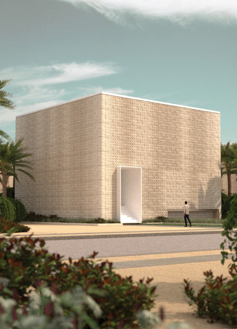 Textured Earth Panels and Natural Light in a Contemporary Courtyard Residence