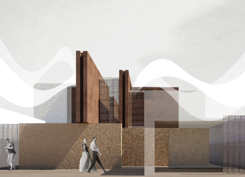 Natural Ventilation and Sustainable Practices in a Concrete and Lattice-Structured Residence