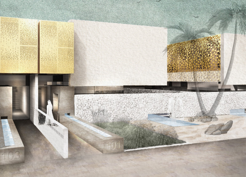 Charred Wooden Screens and Local Stone Create a Sustainable Desert Residence